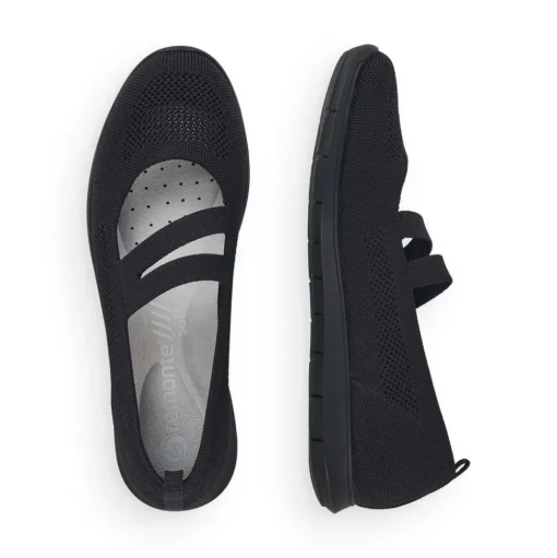 Remonte Damen Ballerinas schwarz R7102-01