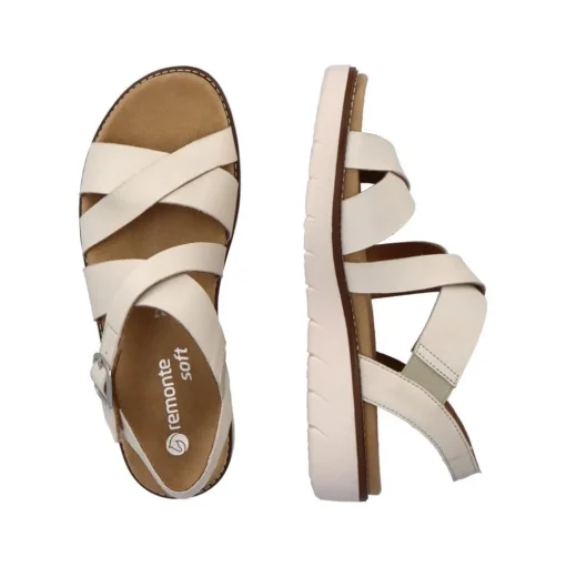 Remonte Damen Riemchensandalen hellbeige S13  D2060-60
