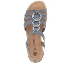 Remonte Sandale Schlupf Gummizug blau S14 R3605-12