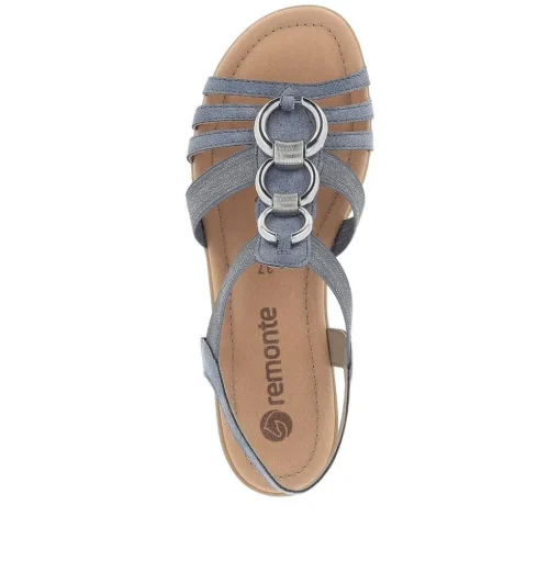 Remonte Sandale Schlupf Gummizug blau S14 R3605-12