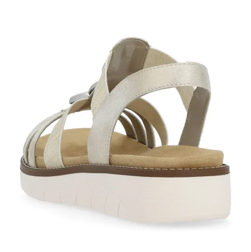 Remonte Sandale Wechselfußbett Schlupf Gummizug beige S14 D2073-60