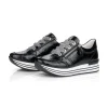 Remonte Sneaker Leder Reißverschluss schwarz softfoam D1302-02