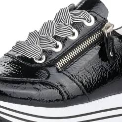 Remonte Sneaker Leder Reißverschluss schwarz softfoam D1302-02
