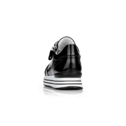 Remonte Sneaker Leder Reißverschluss schwarz softfoam D1302-02