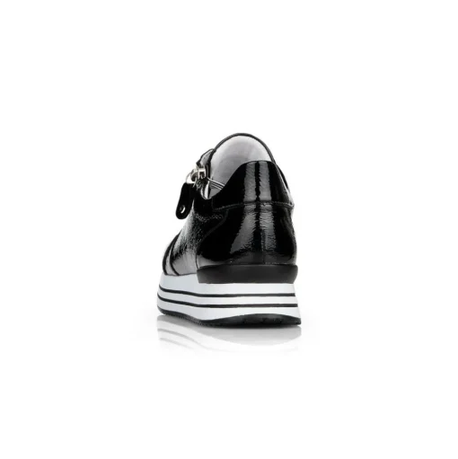 Remonte Sneaker Leder Reißverschluss schwarz softfoam D1302-02