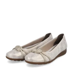 Rieker Antistress Damen Ballerina Knoten- Detail gold S13 L9368-60