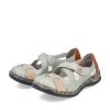 Rieker Antistress Damen Ballerina Klettverschluss Riemchen grün S13 46368-52