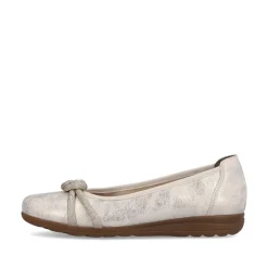 Rieker Antistress Damen Ballerina Knoten- Detail gold S13 L9368-60