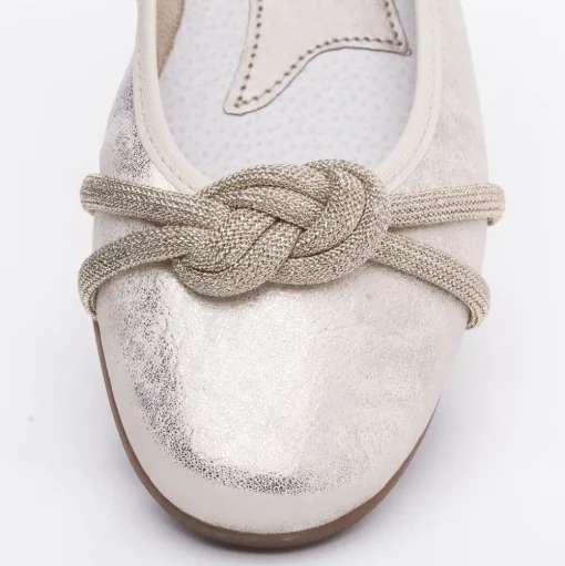 Rieker Antistress Damen Ballerina Knoten- Detail gold S13 L9368-60