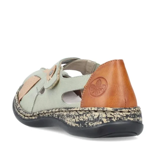 Rieker Antistress Damen Ballerina Klettverschluss Riemchen grün S13 46368-52