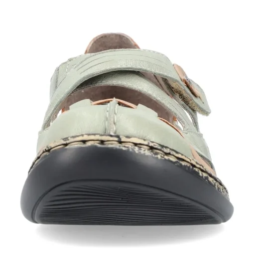 Rieker Antistress Damen Ballerina Klettverschluss Riemchen grün S13 46368-52