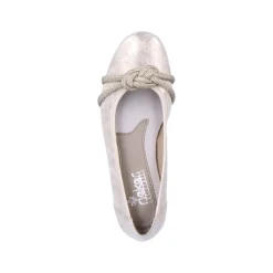 Rieker Antistress Damen Ballerina Knoten- Detail gold S13 L9368-60