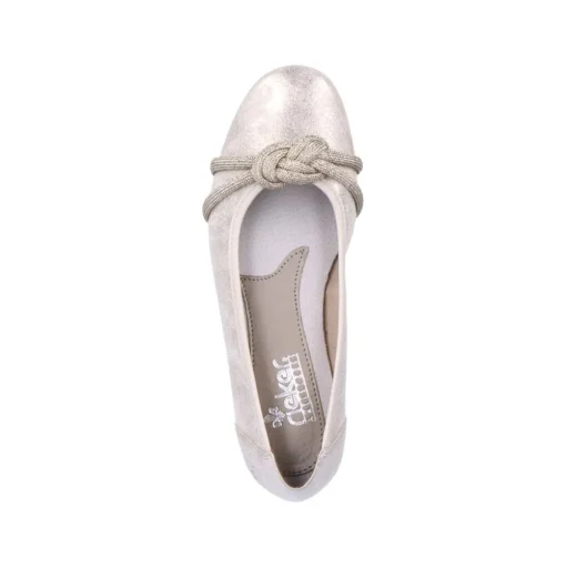 Rieker Antistress Damen Ballerina Knoten- Detail gold S13 L9368-60
