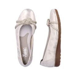 Rieker Antistress Damen Ballerina Knoten- Detail gold S13 L9368-60