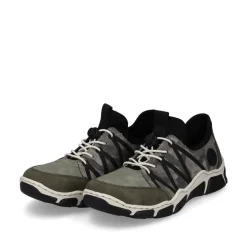 Rieker Antistress Damen Schlupfschuh Slipper sportlich Schnellschnürung grün S13 L0657-54