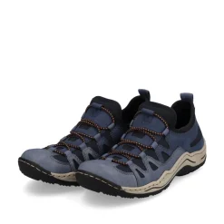 Rieker Antistress Damen Slipper sportlich herausnehmbarer Decksohle blau S13 L0546-14