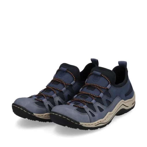 Rieker Antistress Damen Slipper sportlich herausnehmbarer Decksohle blau S13 L0546-14