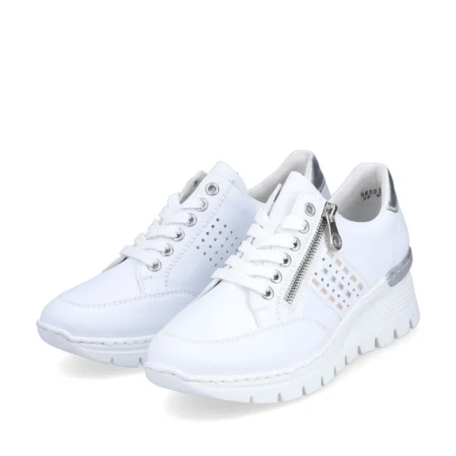 Rieker Antistress Damen Sneaker Keilabsatz weiß S13 N8321-80
