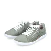Rieker Antistress Damen Schnürschuh Sneaker Leder Lochmuster Reißverschluss grün S13 52824-52