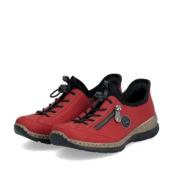 Rieker Antistress Damen Slipper Schnellschnürung rot S24 N3267-33