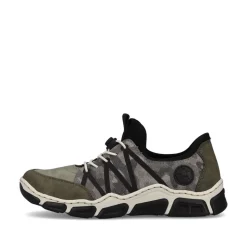 Rieker Antistress Damen Schlupfschuh Slipper sportlich Schnellschnürung grün S13 L0657-54