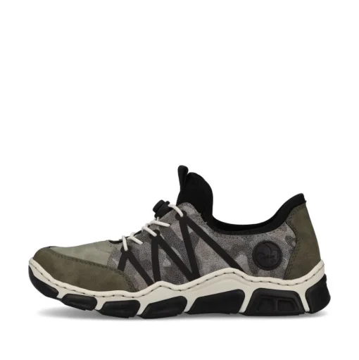 Rieker Antistress Damen Schlupfschuh Slipper sportlich Schnellschnürung grün S13 L0657-54