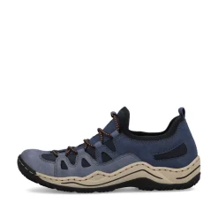 Rieker Antistress Damen Slipper sportlich herausnehmbarer Decksohle blau S13 L0546-14