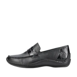 Rieker Antistress Damen Slipper Schlupfschuh Leder schwarz S22  L1752-00