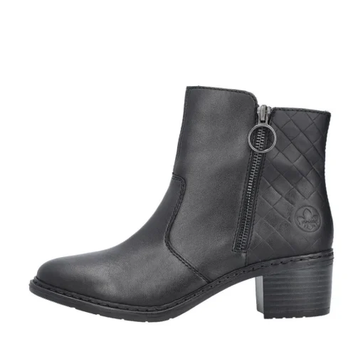 Rieker Antistress Damen Stiefelette Leder komfortweite schwarz S23  70150-00