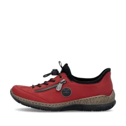 Rieker Antistress Damen Slipper Schnellschnürung rot S24 N3267-33