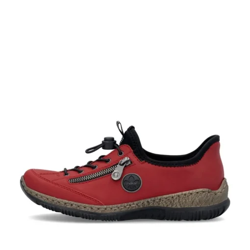 Rieker Antistress Damen Slipper Schnellschnürung rot S24 N3267-33