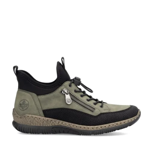 Rieker Antistress Damen Slipper High  Schnellschnürung grün S24 N32G3-54