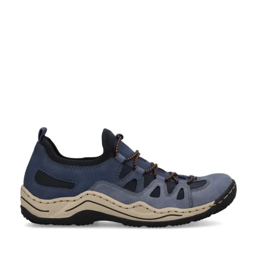 Rieker Antistress Damen Slipper sportlich herausnehmbarer Decksohle blau S13 L0546-14