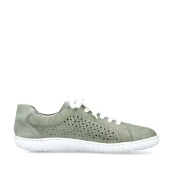 Rieker Antistress Damen Schnürschuh Sneaker Leder Lochmuster Reißverschluss grün S13 52824-52