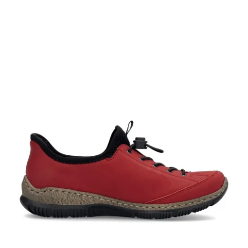 Rieker Antistress Damen Slipper Schnellschnürung rot S24 N3267-33