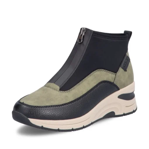 Rieker Antistress Damen Stiefelette Keilabsatz grün S24 N9362-54