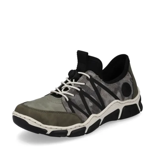 Rieker Antistress Damen Schlupfschuh Slipper sportlich Schnellschnürung grün S13 L0657-54