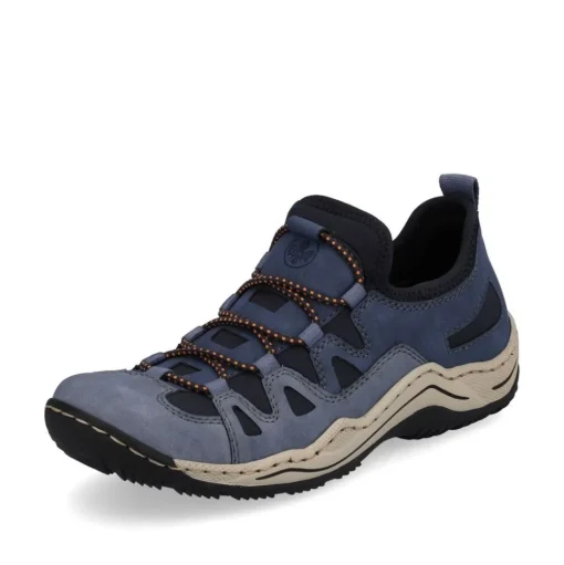 Rieker Antistress Damen Slipper sportlich herausnehmbarer Decksohle blau S13 L0546-14