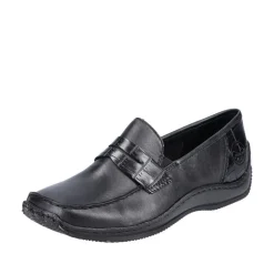Rieker Antistress Damen Slipper Schlupfschuh Leder schwarz S22  L1752-00