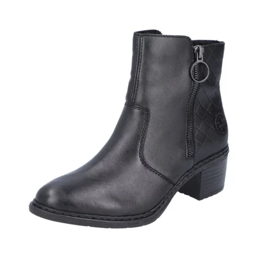 Rieker Antistress Damen Stiefelette Leder komfortweite schwarz S23  70150-00
