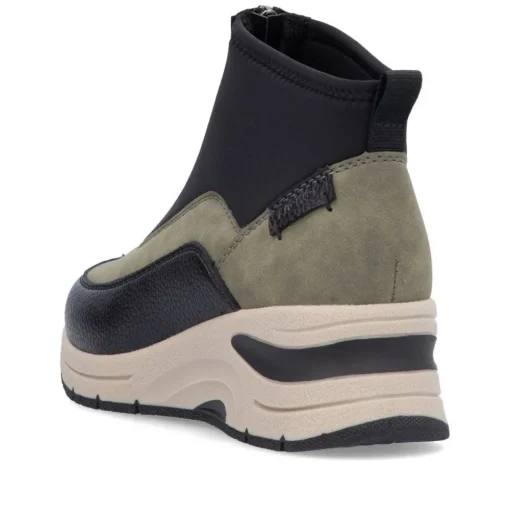 Rieker Antistress Damen Stiefelette Keilabsatz grün S24 N9362-54