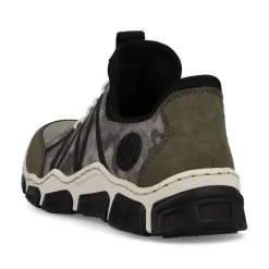 Rieker Antistress Damen Schlupfschuh Slipper sportlich Schnellschnürung grün S13 L0657-54