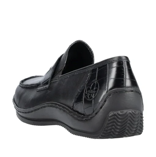 Rieker Antistress Damen Slipper Schlupfschuh Leder schwarz S22  L1752-00