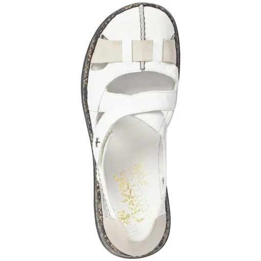 Rieker Antistress Damen Slipper  Riemchenschuh Sandale  Leder Klettverschluss weiß S12 46367-80