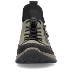Rieker Antistress Damen Slipper High  Schnellschnürung grün S24 N32G3-54