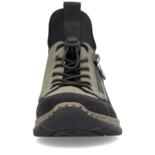 Rieker Antistress Damen Slipper High  Schnellschnürung grün S24 N32G3-54