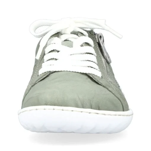 Rieker Antistress Damen Schnürschuh Sneaker Leder Lochmuster Reißverschluss grün S13 52824-52