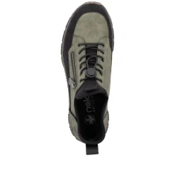 Rieker Antistress Damen Slipper High  Schnellschnürung grün S24 N32G3-54