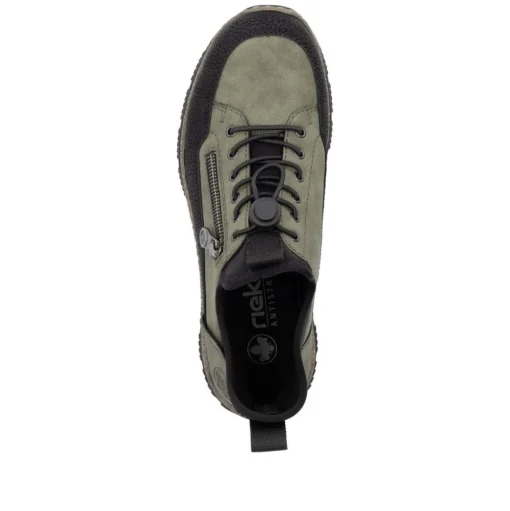 Rieker Antistress Damen Slipper High  Schnellschnürung grün S24 N32G3-54
