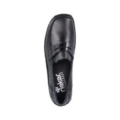 Rieker Antistress Damen Slipper Schlupfschuh Leder schwarz S22  L1752-00